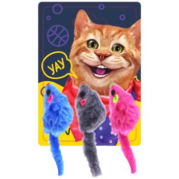 Dgt-Pets Mice Teaser Toy for Cats 3pcs