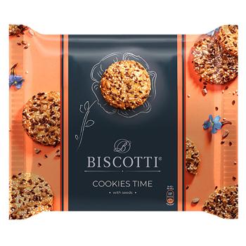 Печиво Biscotti Cookies Time з насінням 180г - купити, ціни на Епіцентр FOOD - фото 1