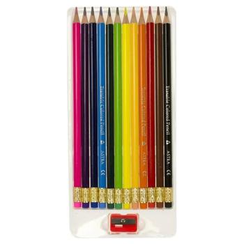 Shkolyaryk Triangular Colored Pencils 12 Colors with Sharpener - buy, prices for METRO - photo 4