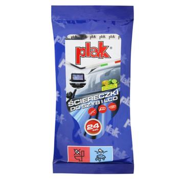 Plak Lemon and Lime Glass and LCD Screens Cleaning Wipes 24pcs
