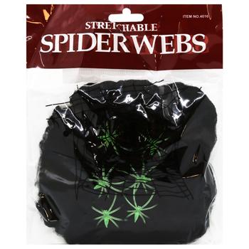 Black Spider Webs with Spiders 60g