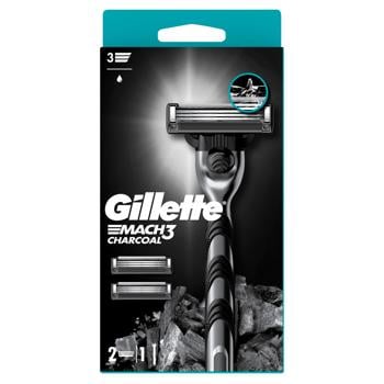 Gillette Mach3 Charcoal Razor with 2 Replaceable Cartridges - buy, prices for Supermarket "Kharkiv" - photo 5