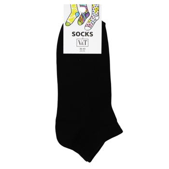 V&T Short Women's Socks s.23-25 Black - buy, prices for NOVUS - photo 1
