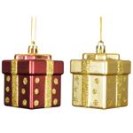 Подвеска елочная Decoris Gift Box 5х5х6,8см в ассортименте