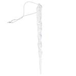 Подвеска ёлочная Сосулька 12,5*1,5см серебряные блестки