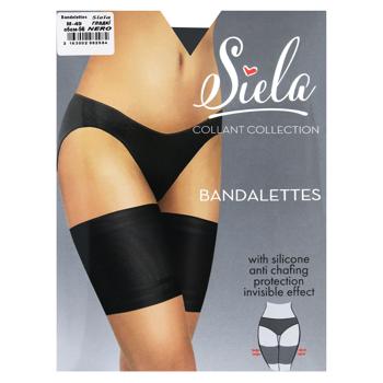 Бандалетки женские Siela гладкие M Nero