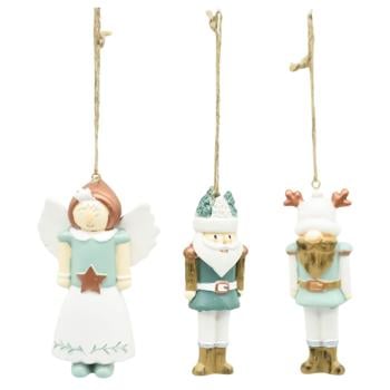 Подвеска Actuel Санта/Ангел/Щелкунчик 10,5см в ассортименте - купить, цены на Auchan - фото 1