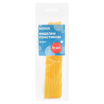 Novus Plastic Yellow Forks 10pcs - buy, prices for NOVUS - photo 1