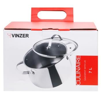 Vinzer Culinaire Series Saucepan with Lid 7l - buy, prices for MegaMarket - photo 2