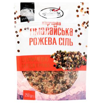 Сіль Любисток гімалайська рожева із сумішшю перців крупна 250г - купити, ціни на ЕКО Маркет - фото 1