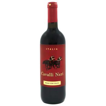 Cavalli Neri Rosso Semi-Sweet Red Wine 12% 0.75l - buy, prices for Chudo Market - photo 1