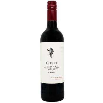 El Coco Tinto Non-alcoholic Red Semisweet Wine 0.75l