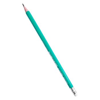 Economix Eco Soft HB Sharpened Black Lead Pencil with Eraser - buy, prices for Ideal - photo 1