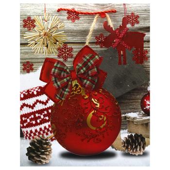 Пакет паперовий Angel Gifts Новорічний 26*32*10см - купити, ціни на ULTRAMARKET - фото 3