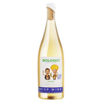 Вино Biologist Crisp Алиготе белое сухое 12,5% 0,75л - купить, цены на Эпицентр FOOD - фото 1