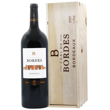 Вино Chai de Bordes Bordeaux красное сухое 13,5% 1,5л - купить, цены на WINETIME - фото 1