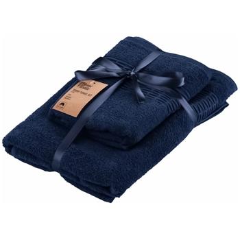 Набір рушників Ardesto Lotus махрові темно-синій 2шт - купити, ціни на Auchan - фото 1