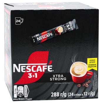 Напиток кофейный NESCAFÉ® 3-в-1 Xtra Strong растворимый в стиках 12г х 24шт - купить, цены на METRO - фото 3