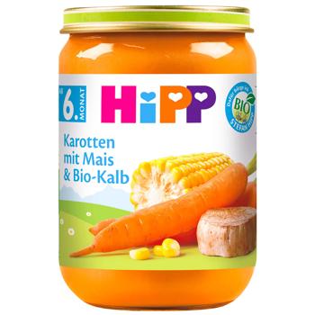 Hipp Carrot Puree with Corn and Organic Veal 190g