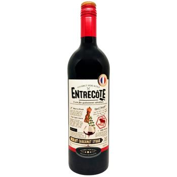 Gourmet Pere & Fils Entrecote Merlot Cabernet Syrah Red Semidry Wine 14.5% 0.75l - buy, prices for ULTRAMARKET - photo 1