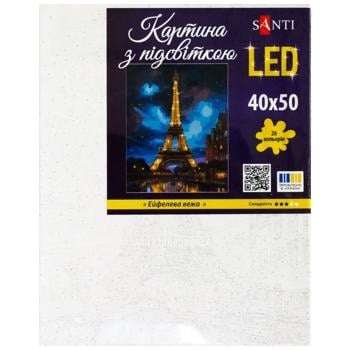 Картина за номерами Santi LED з підсвіткою 40х50см - купити, ціни на METRO - фото 1