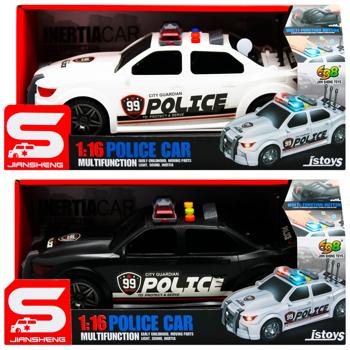 Іграшка CARS S Поліцейська машина 1:16 (інерція, звук, світло, багажник відкривається) - купити, ціни на Auchan - фото 1