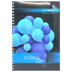 Блокнот Buromax Sphere A5 у клітинку 80 аркушів синій