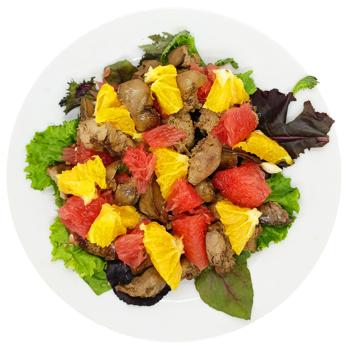 Liver Salad on Mixed Salads, with Orange and Grapefruit - buy, prices for - photo 2