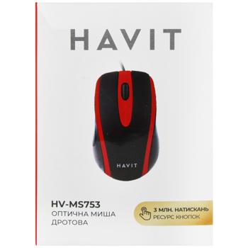 Миша Havit дротова HV-MS753 USB Black/Gray - купити, ціни на - фото 2