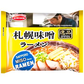 Локшина Acecook Ippin Miso Ramen швидкого приготування 80г - купити, ціни на Cупермаркет "Харків" - фото 1