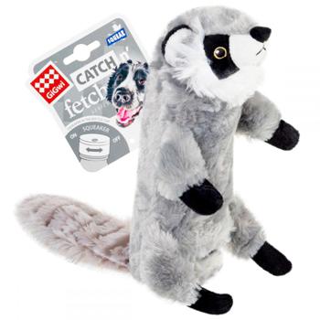 Игрушка GiGwi Catch & Fetch Шкурка енота с бутылкой пищалкой для собак 51см - купить, цены на MasterZoo - фото 1