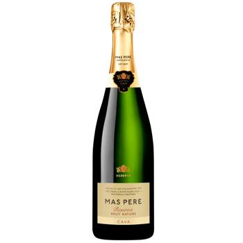 Вино ігристе Mas Pere Brut Nature біле брют 11,5% 0,75л