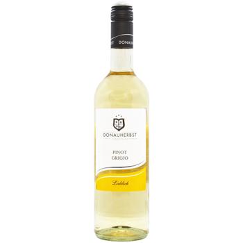 Вино Donauherbst Pinot Grigio белое полусладкое 13% 0,75л - купить, цены на ULTRAMARKET - фото 1