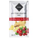 Чай фруктово-медовый Rioba концентрат Клюква и имбирь 50г