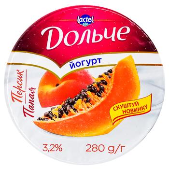 Йогурт Дольче персик-папайя 3,2% 280г - купить, цены на Идеал - фото 2