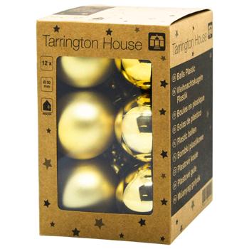 Шар елочный Tarrington House золотой 5см 12шт
