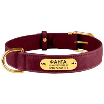 Barksi BronzeDog Crazy шкіряний нашийник для собак XXS - бордовий - купити, ціни на MasterZoo - фото 3