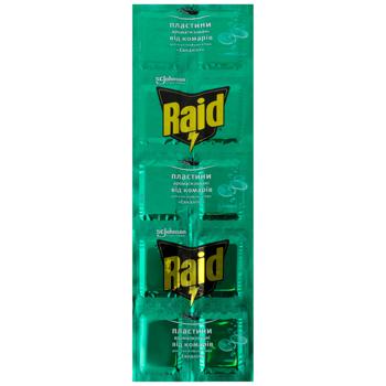 Пластини від комарів Raid Евкаліпт для фумігатора  10шт