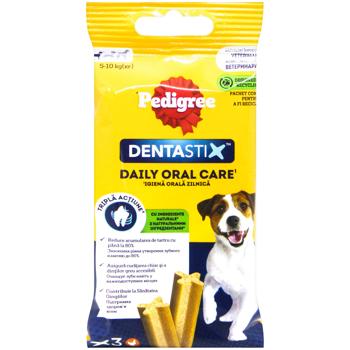 Лакомство для собак Pedigree Denta Stix палочки для чистки зубов малых пород 5-10кг 3шт 45г - купить, цены на За Раз - фото 1