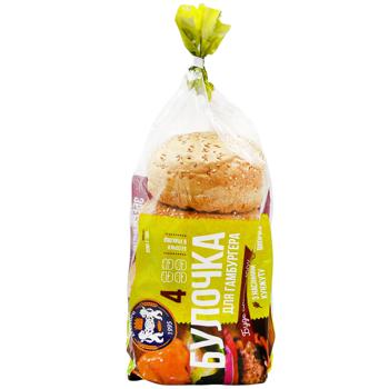 Kulinichi Bun for hamburger with sesame seeds 200g 4pcs - buy, prices for Chudo Market - photo 1