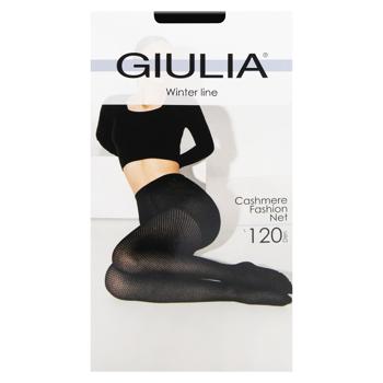 Giulia Cashmere Fashion Net 120 Den Women's Tights s.2 Black