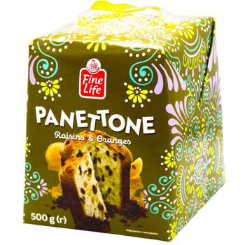 Панеттон Fine Life изюм и апельсин 500г