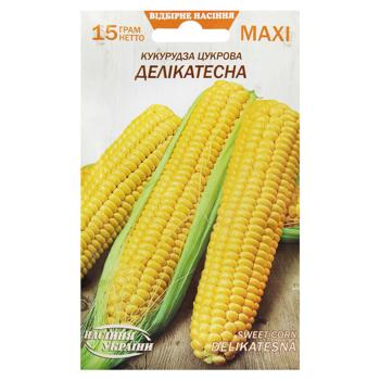 Насіння Насіння України Maxi Кукурудза Цукрова Делікатна 15г - купити, ціни на МегаМаркет - фото 1