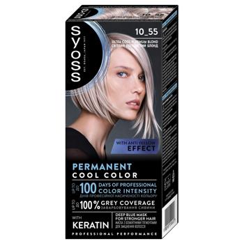 Syoss 10-55 Ultra Cool Platinum Blond Cream Hair Dye 115ml - buy, prices for MegaMarket - photo 1
