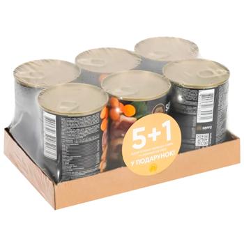 Savory Gourmand Adult упаковка вологого корму для собак 5+1 шт х 400 г - качка - купить, цены на MasterZoo - фото 1