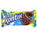 Печиво-сендвіч Konti Super Kontik зі смаком молока в глазурі 90г