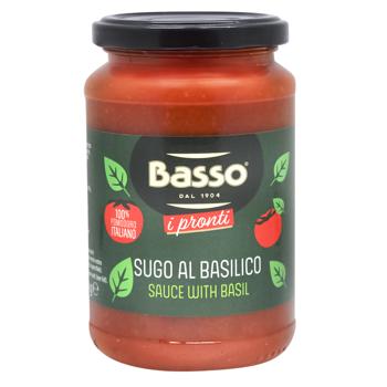 Basso Sauce with Basil 350g
