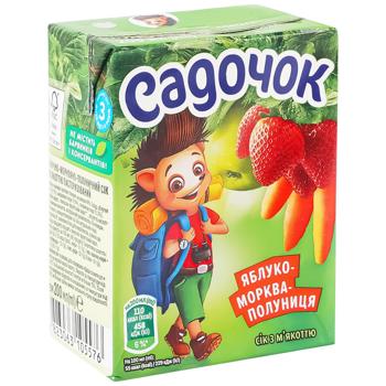 Сік Садочок Яблучно-полуничний 200мл - купити, ціни на КОСМОС - фото 3