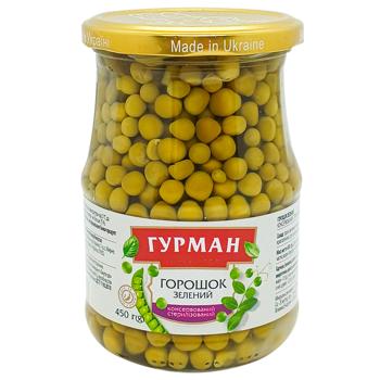 Горошек зеленый Гурман 450г - купить, цены на Чудо Маркет - фото 1