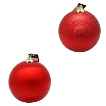 Шар елочный Koopman 14см красный в аcсортименте